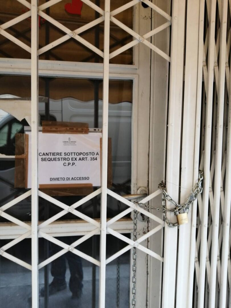 Locazioni turistiche cantiere sequestrato San Zeno Verona