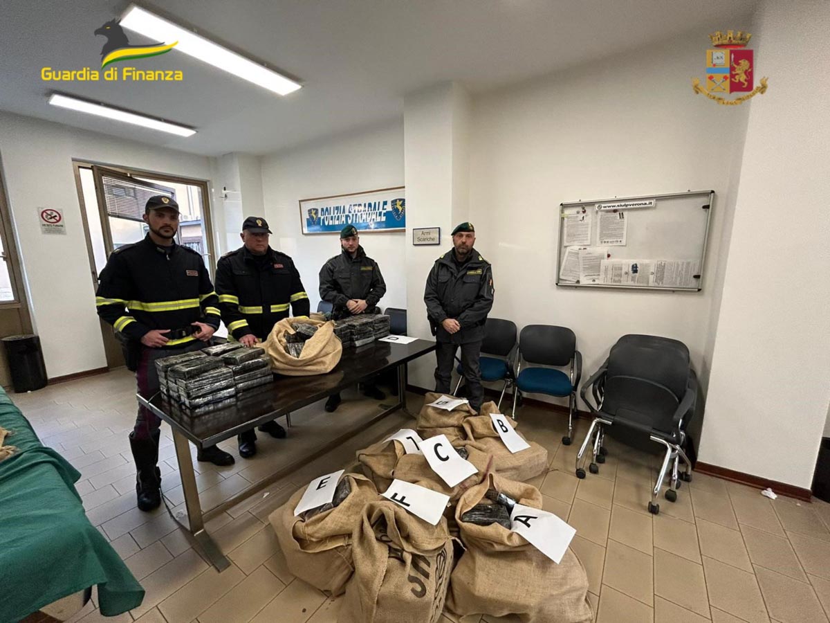 Finanza e Polstrada cocaina Verona