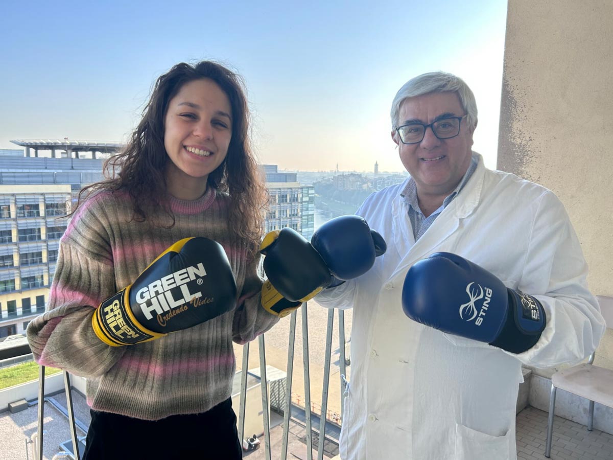 Biancamaria Tessari con il dottor Ermes Vedovi