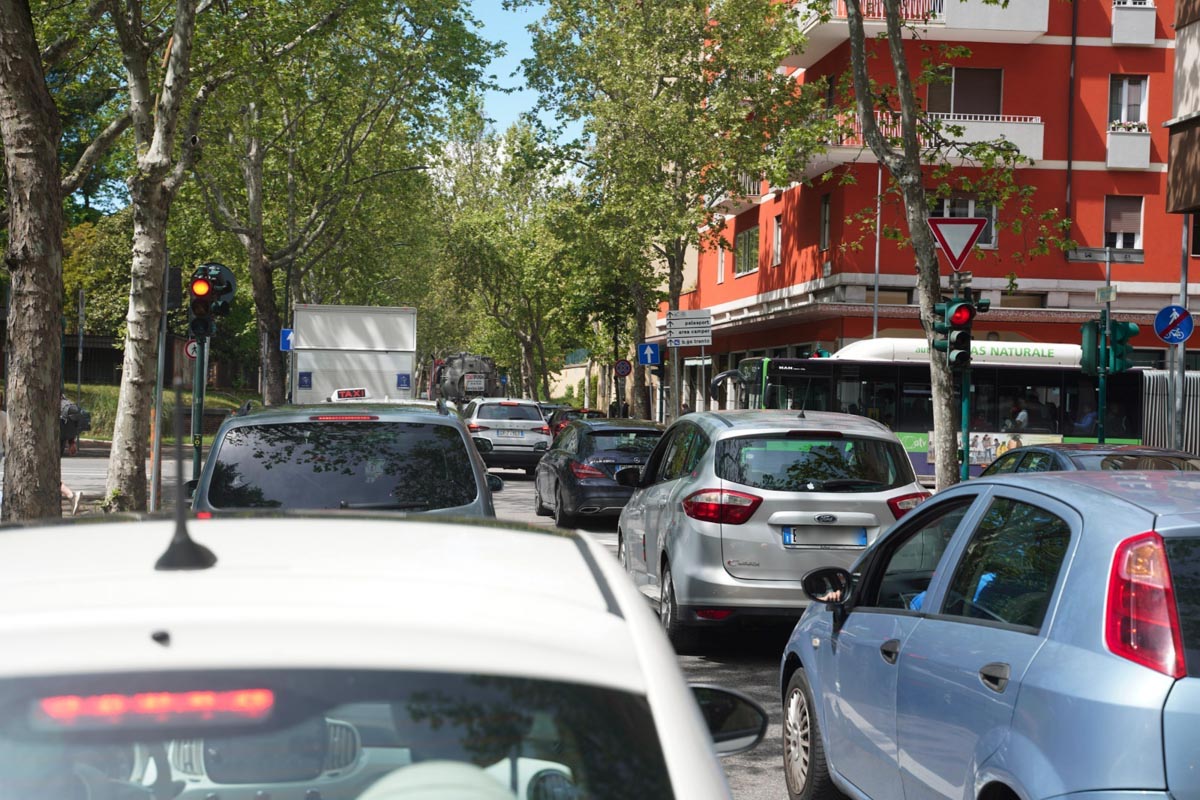 Traffico cantieri filobus