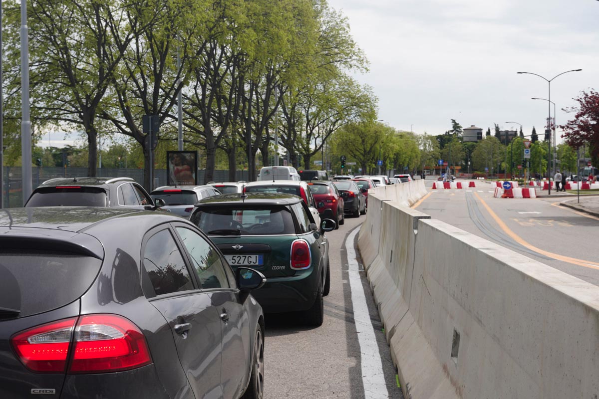 Traffico cantieri filobus