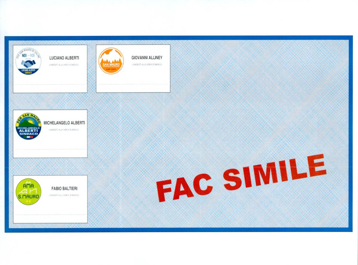 Fac simile scheda San Mauro di Saline