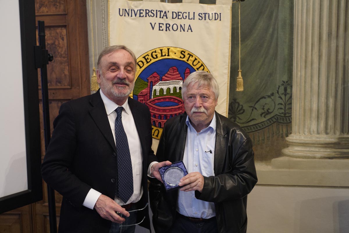 Wolf Biermann premiato Univr rettore Nocini (2)