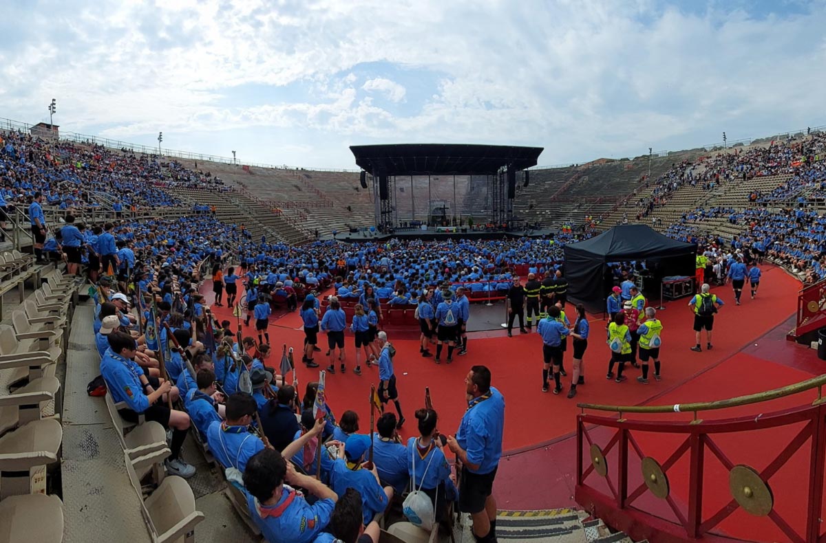 scout Agesci in Arena centenario scautismo veronese
