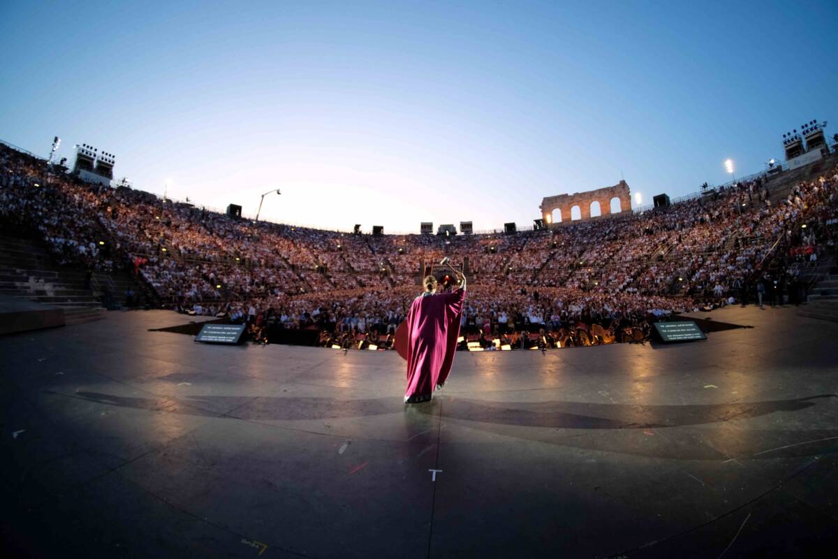 Arena di Verona mondovisione Aida Rai Uno