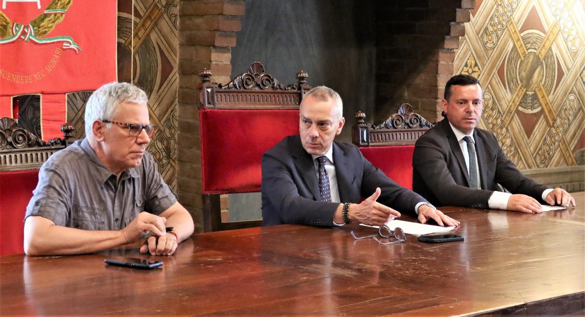 Provincia di Verona - Presentazione cantieri estate 23 - Foto da sx Seneci, Pasini e Di Michele