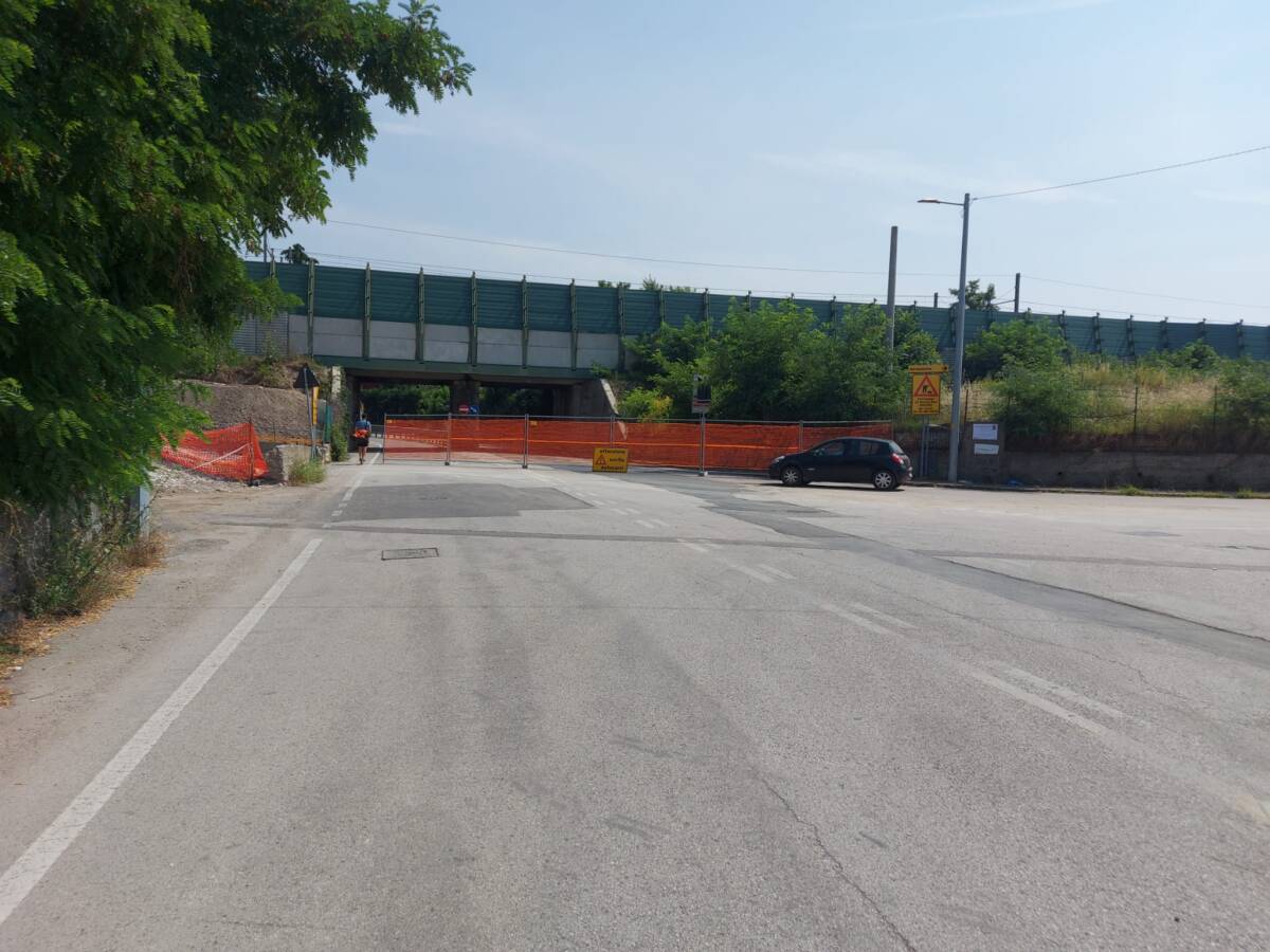 Il cantiere in via Bernini Buri