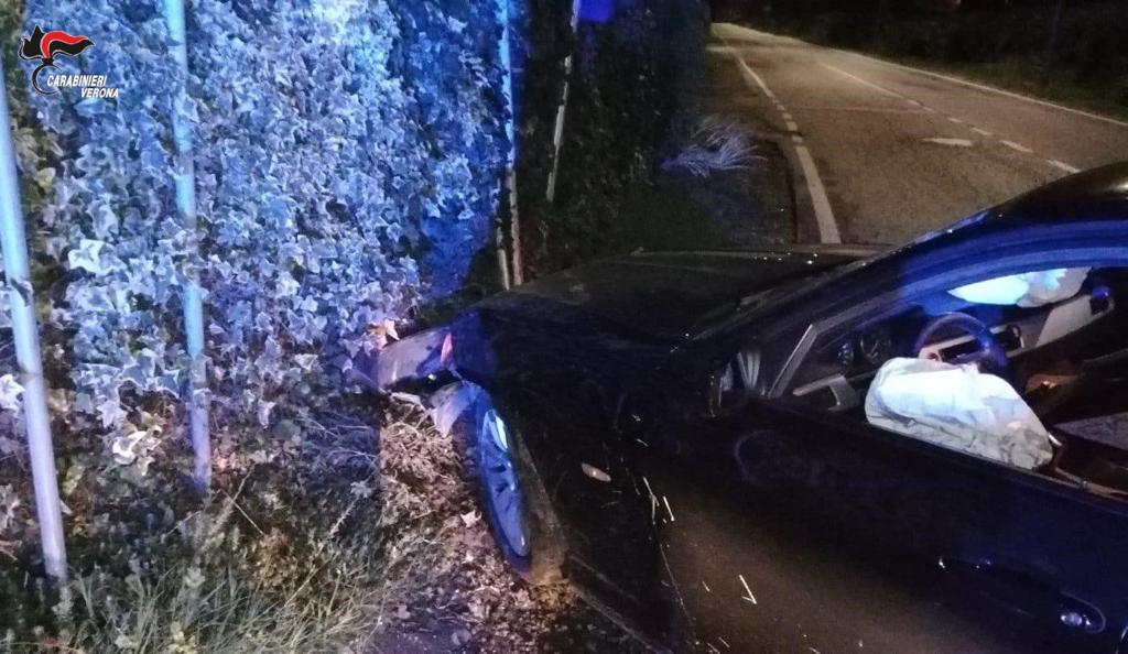 Carabinieri San Bonifacio - fuga e incidente