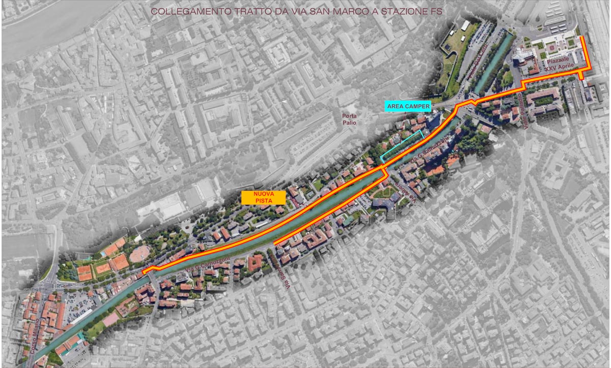Collegamento ciclabile Biffis-Camuzzoni ciclovia del sole