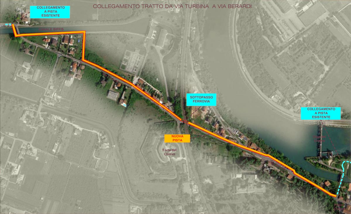 Collegamento ciclabile Biffis-Camuzzoni ciclovia del sole