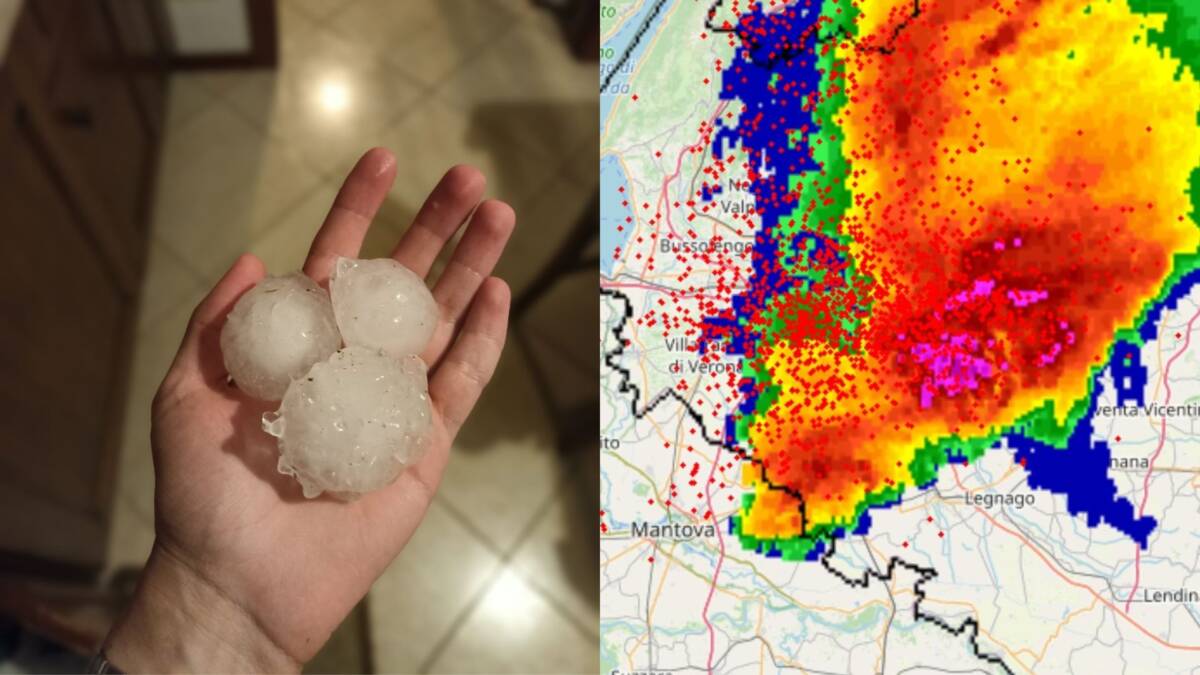 Grandine Borgo Roma 24.07.2023 e temporale mattina verona 25.07.2023