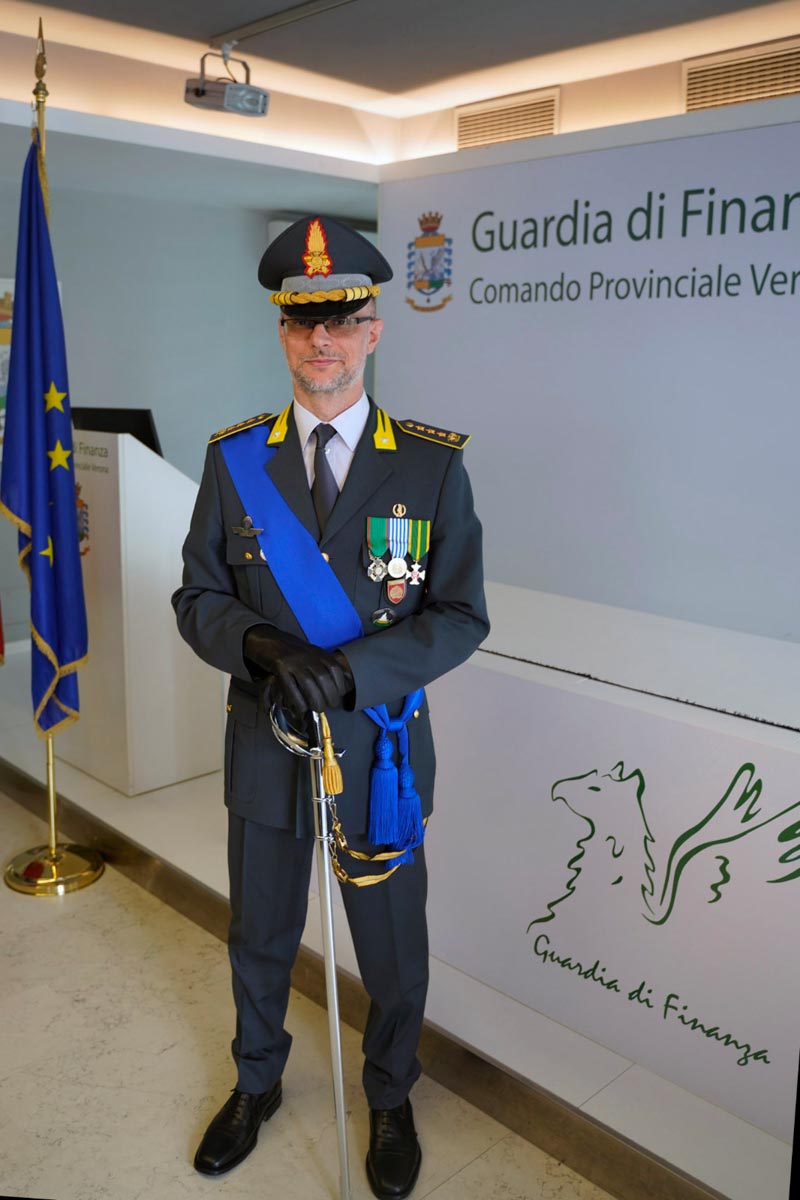 Il comandante provinciale della Guardia di Finanza di Verona Italo Savarese