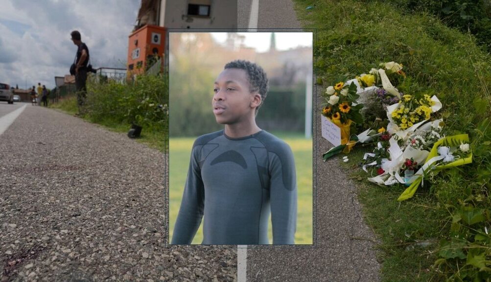 Chris Abom luogo incidente e fiori