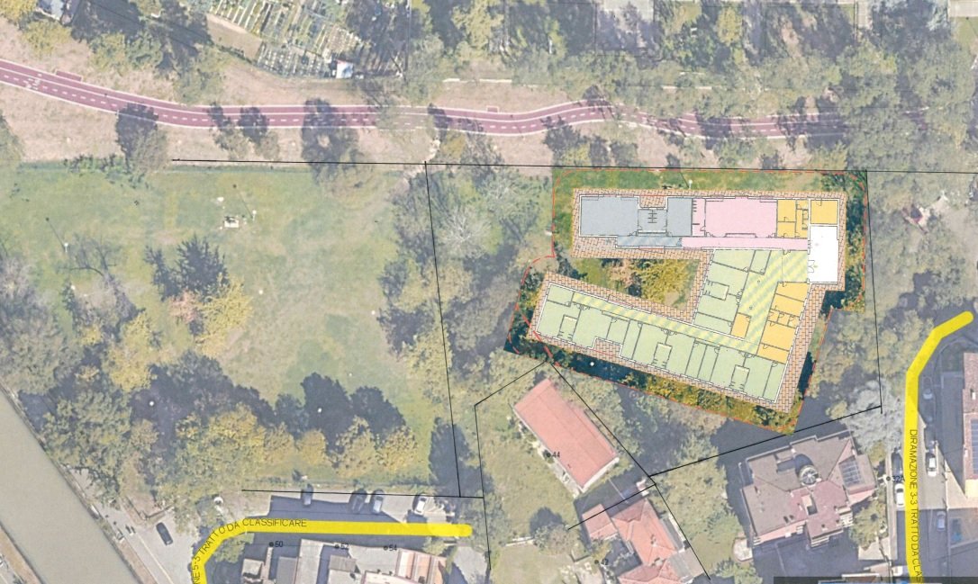 L'area in cui sorgerà il nuovo asilo a Saval