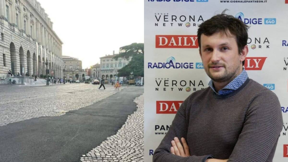 Federico Benini porfido piazza Bra