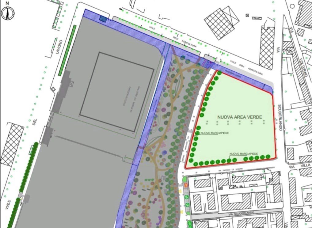 Piantina ampliamento parco Santa Teresa