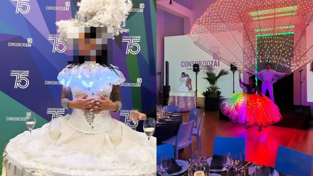 Consorzio Zai serata gala donne portabicchiere