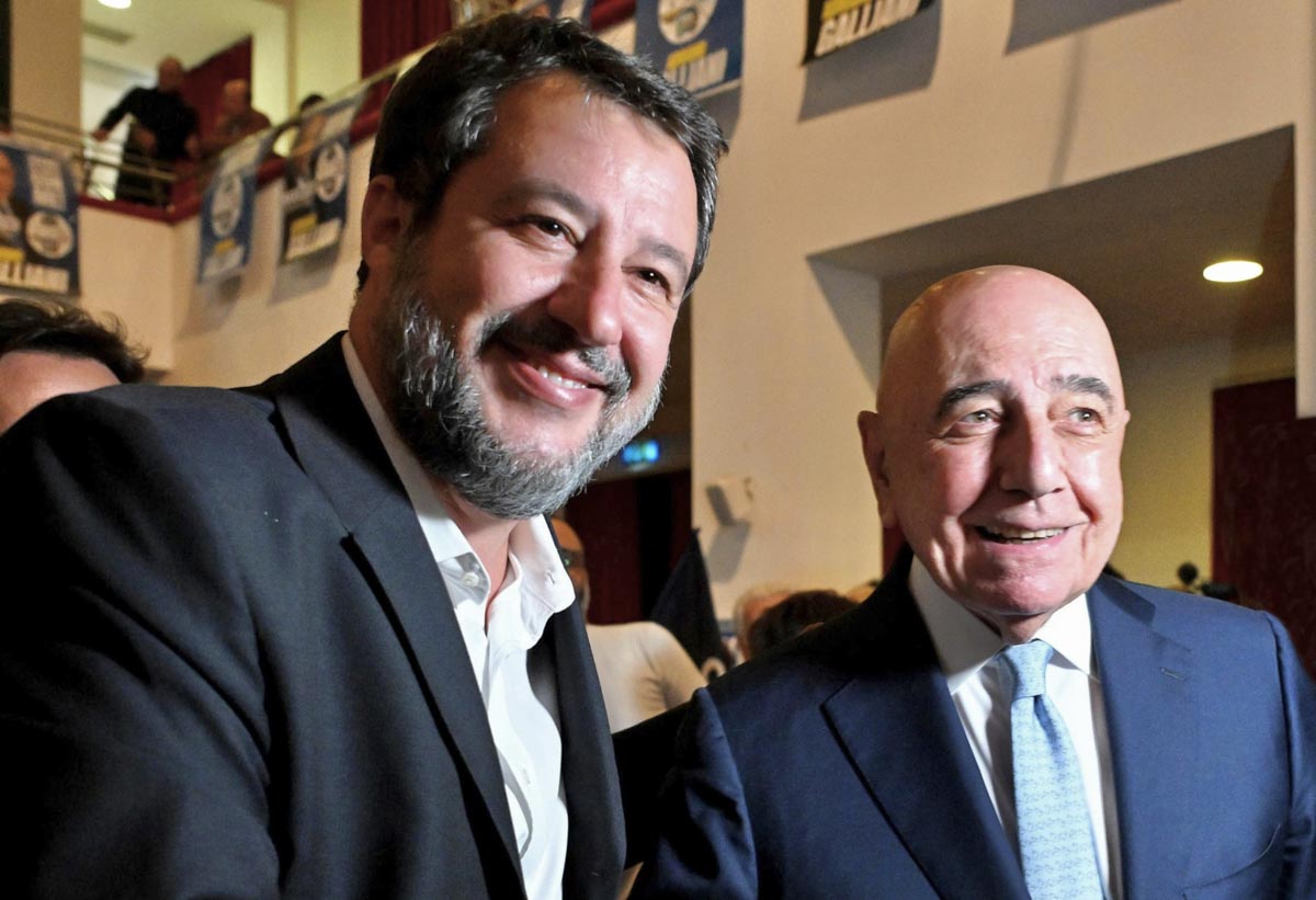 Matteo Salvini e Adriano Galliani