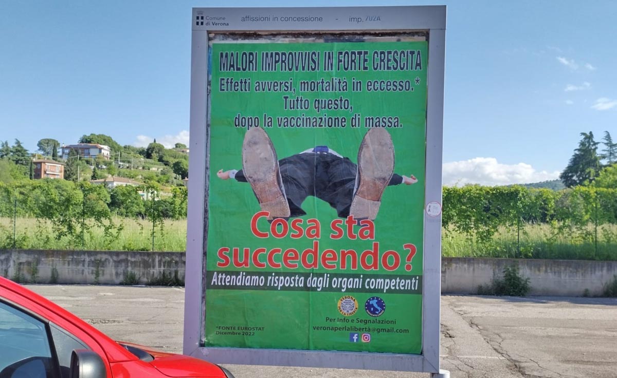 Manifesto "no vax" a Verona a maggio 2023