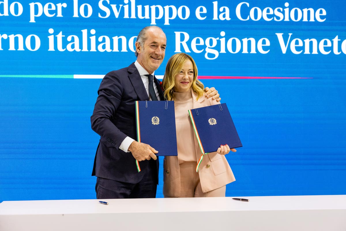 Luca Zaia e Giorgia Meloni a Veronafiere