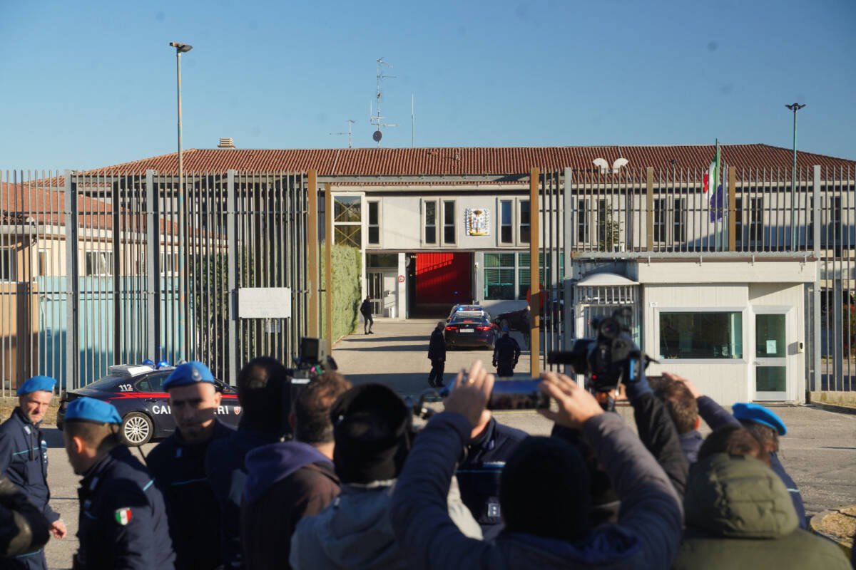 L'arrivo di Filippo Turetta alla casa circondariale di Montorio. 25.11.2023