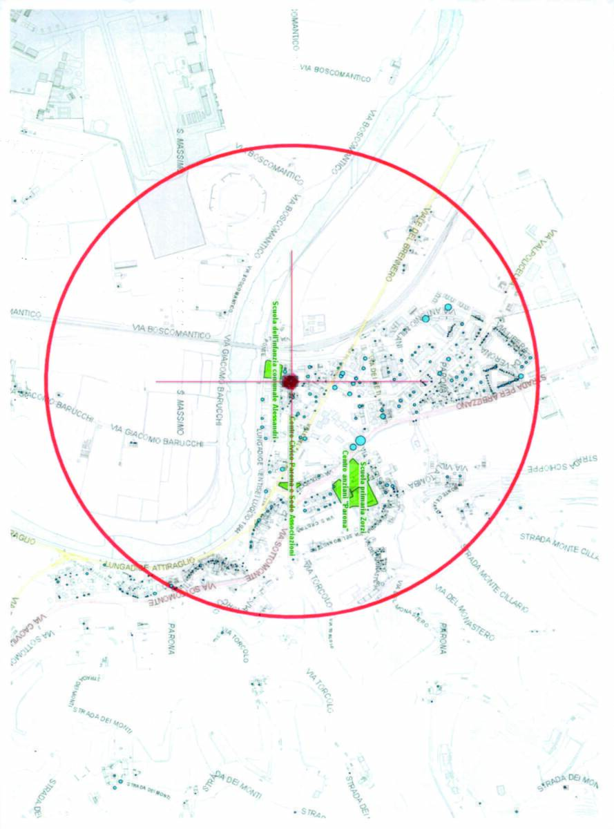 La mappa del "Bomba day" a Parona