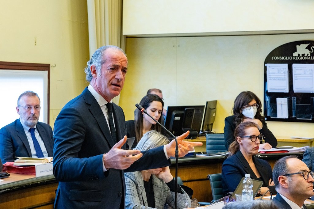 Luca Zaia oggi in Consiglio.