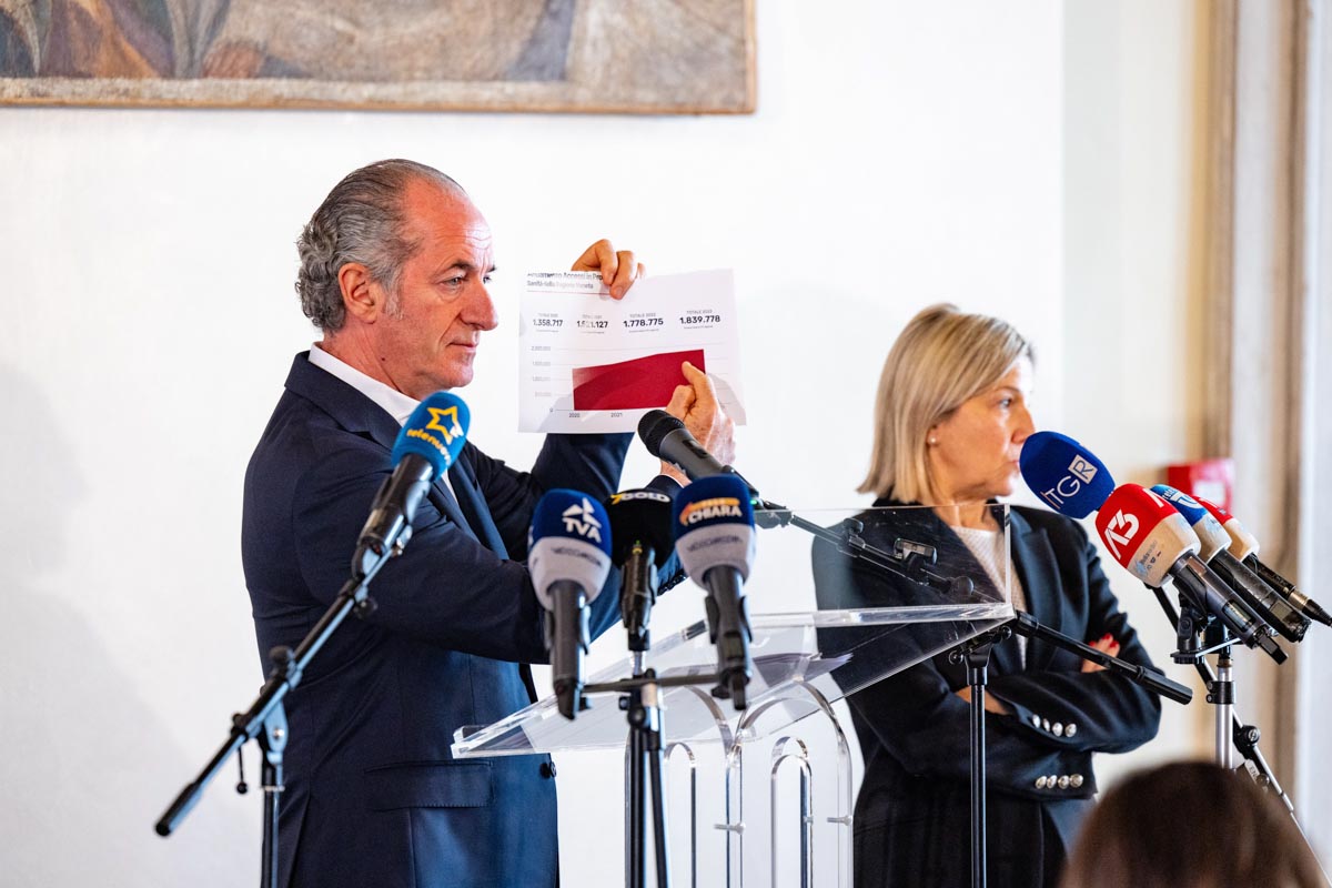 Luca Zaia - conferenza stampa