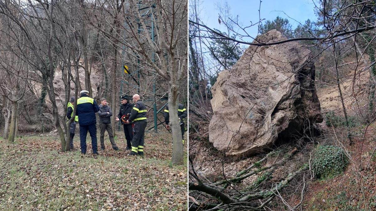 Brentino Belluno - masso sp11