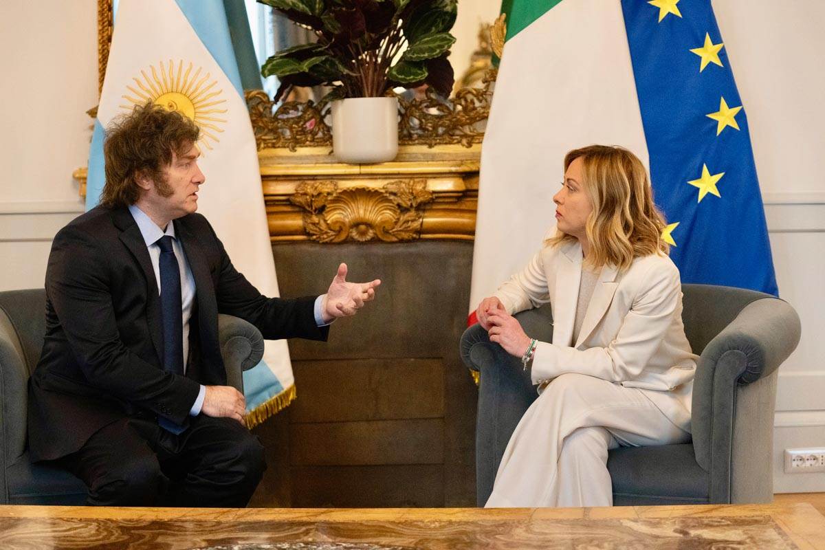 Javier Milei e Giorgia Meloni
