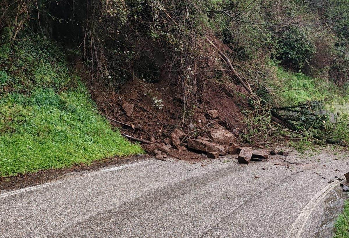 Smottamento a Roncà sulla Sp 17c