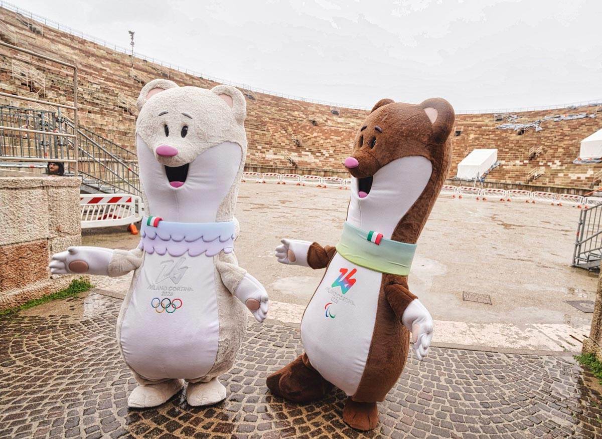 Tina e Milo - Mascotte Olimpiadi 2026 - Arena di Verona