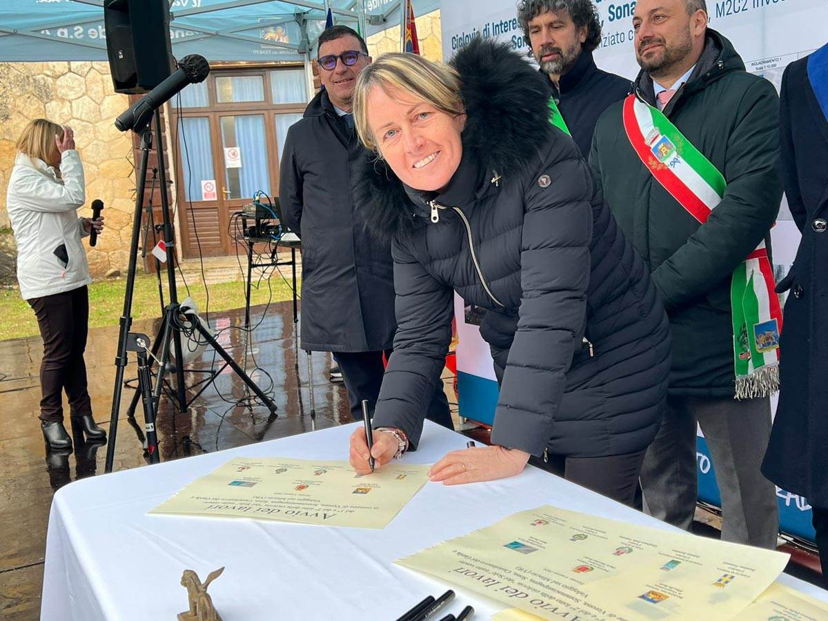 Ciclovia del Sole - cerimonia avvio lavori De Berti