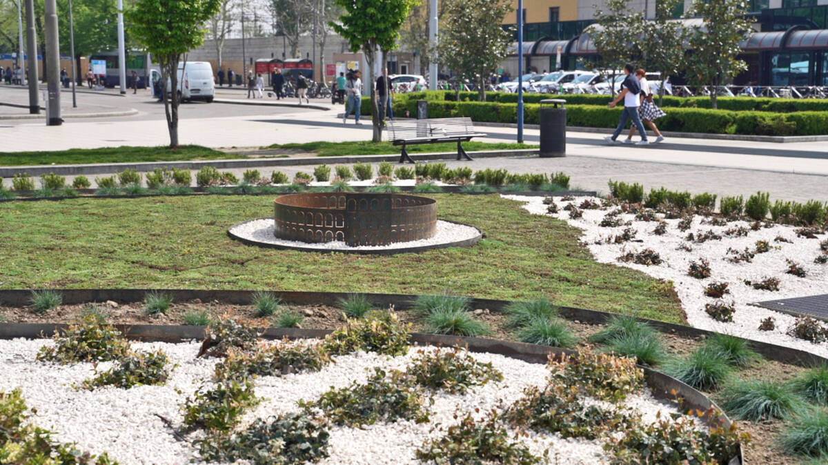 Aiuola piazzale stazione XXV aprile aiuola