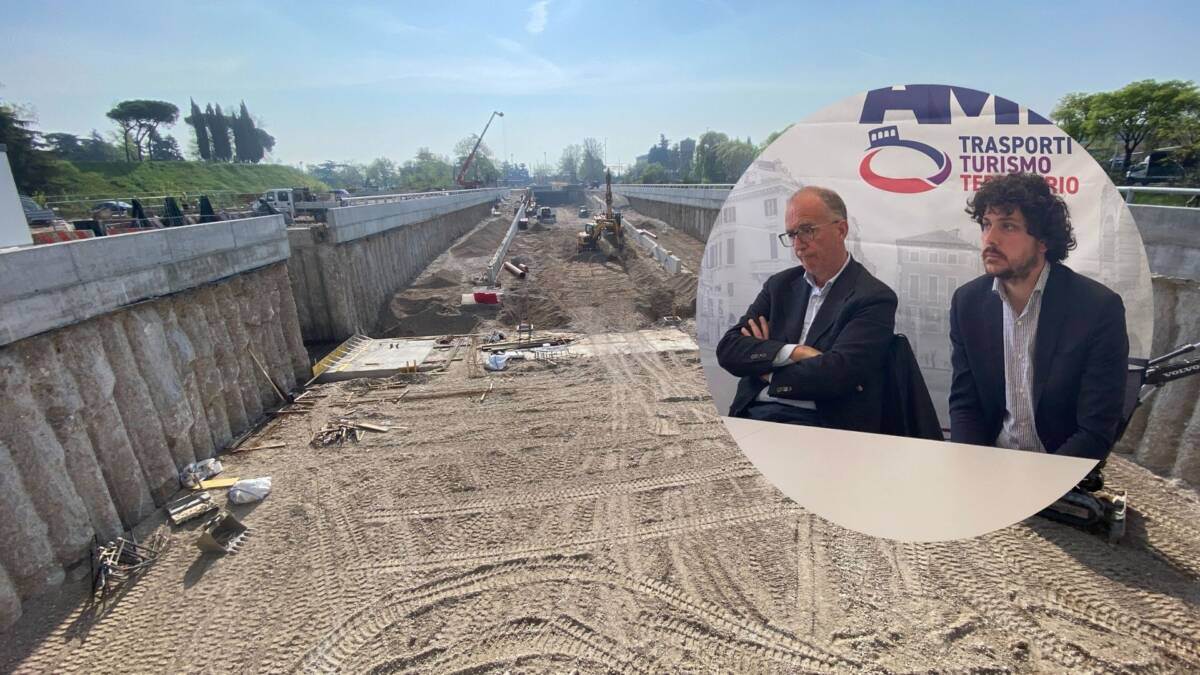 Cantiere via Città di Nimes con Mazza e Ferrari