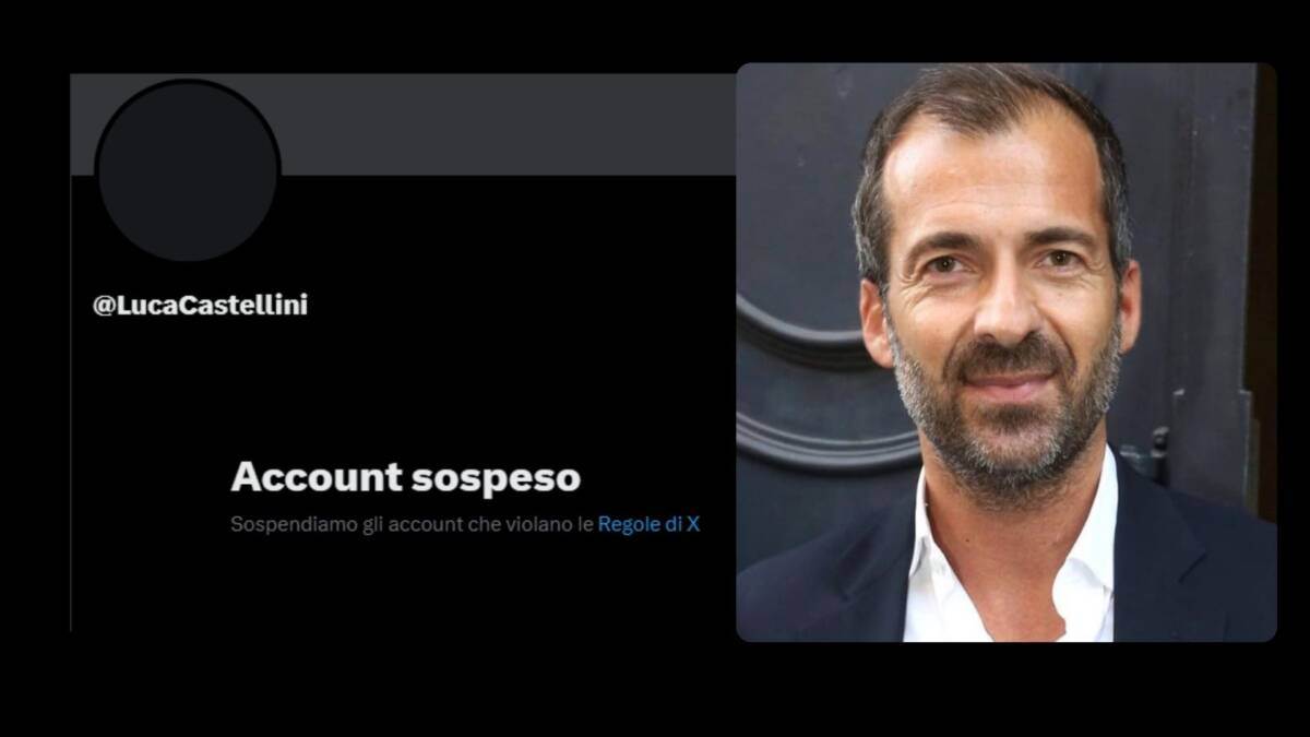 A sinistra l'account sospeso di Luca Castellini, a destra Paolo Berizzi