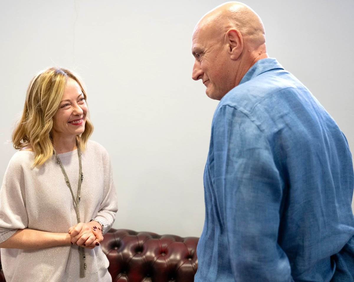 Giorgia Meloni e Chico Forti