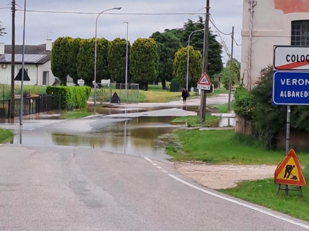 Maltempo Provincia di Verona - Sp 19 nel Colognese