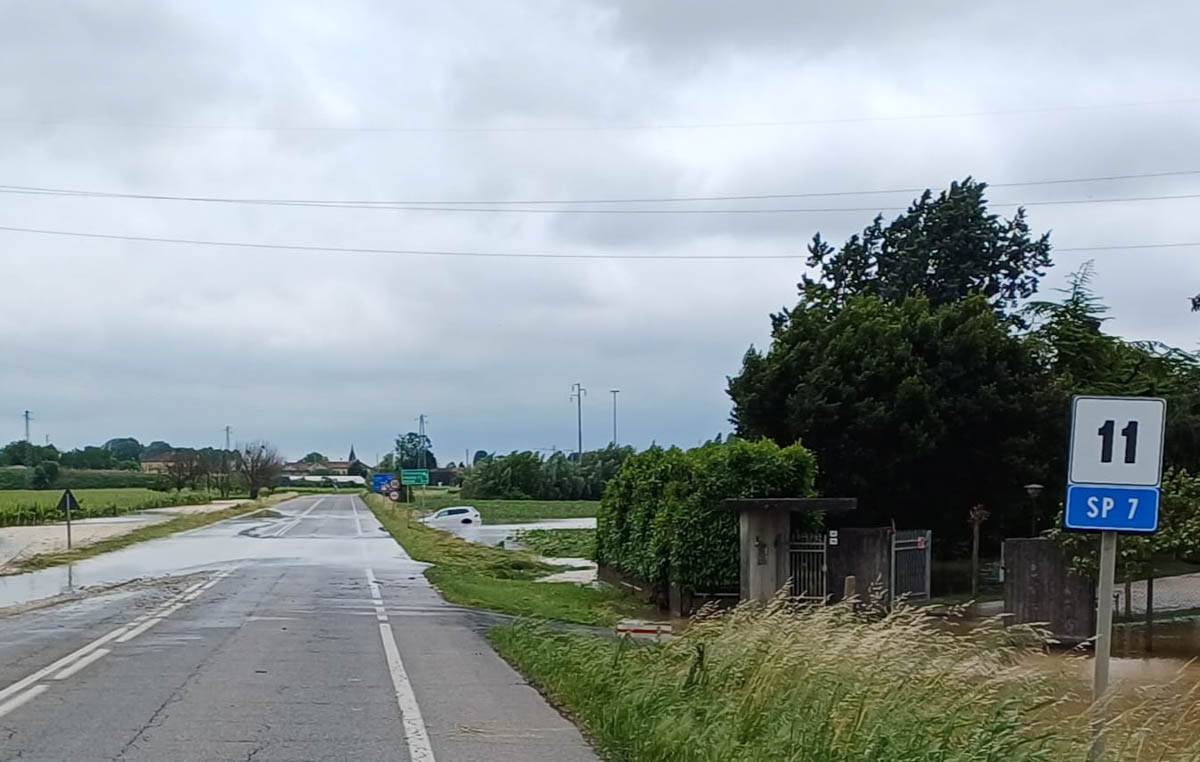Maltempo provincia di Verona - Sp7 nel Colognese