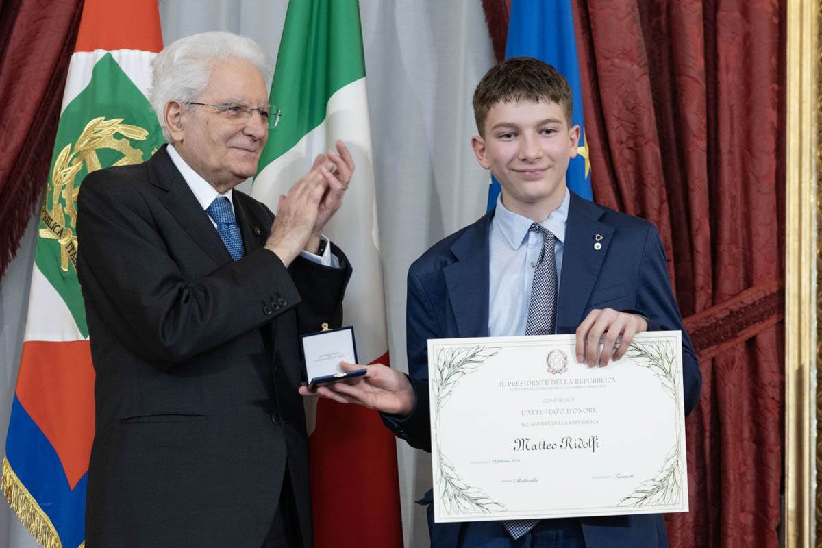 Matteo Ridolfi Mattarella Alfiere della Repubblica