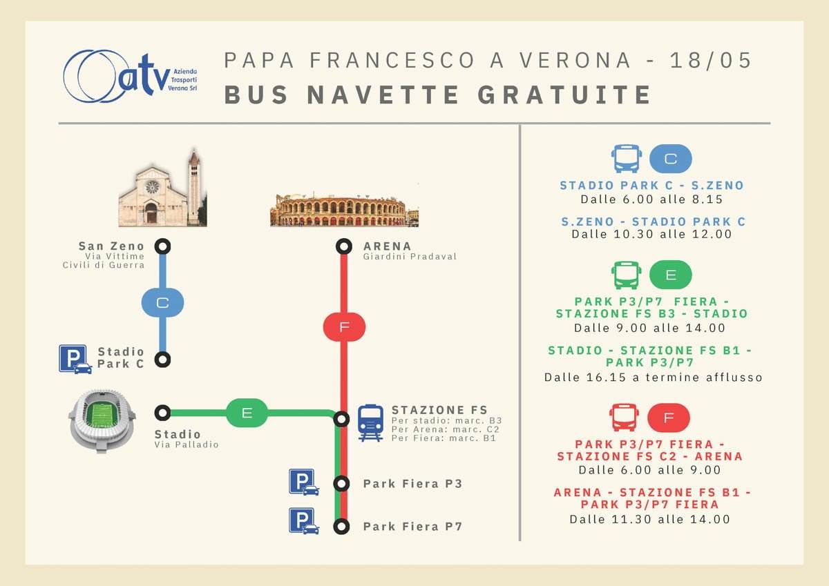 Navette Gratuite 18 Maggio - atv papa a Verona