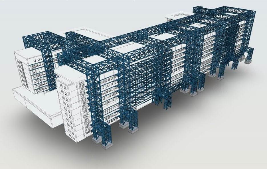 Ospedale Borgo Roma - Verona - miglioramento sismico Cimolai Spa