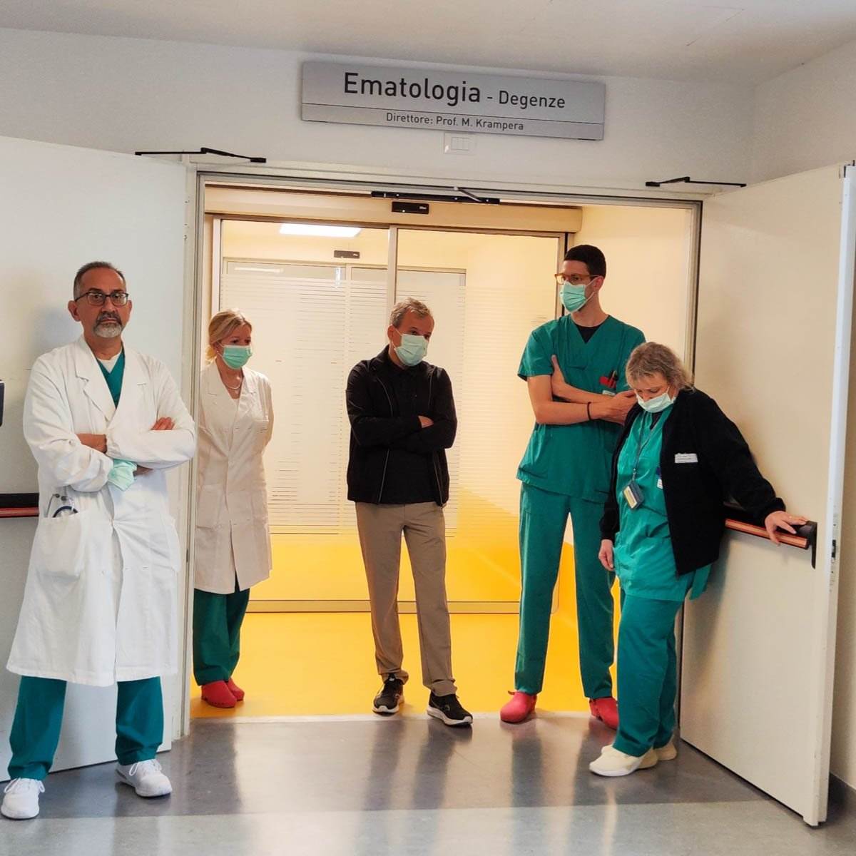 Ospedale Verona Borgo Roma - Ematologia - prof Krampera primo a sinistra