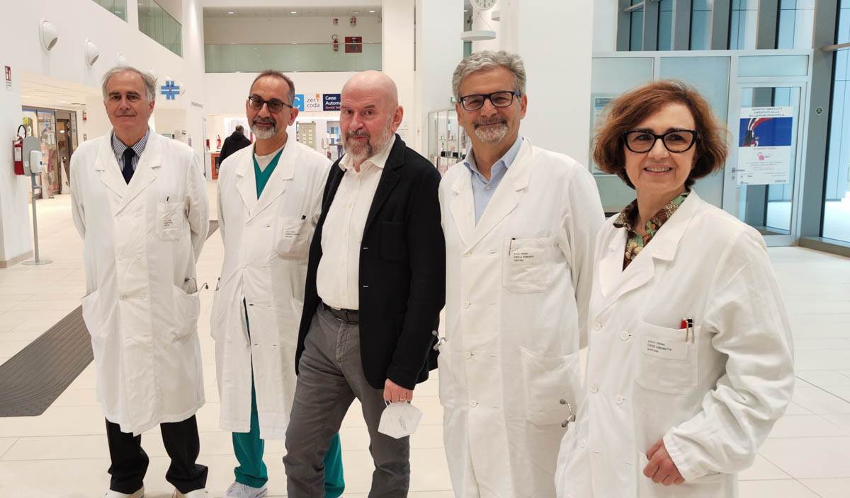 Ospedale Verona Borgo Roma - da sx Minuz, Krampera, Bravi, Girelli e Friso