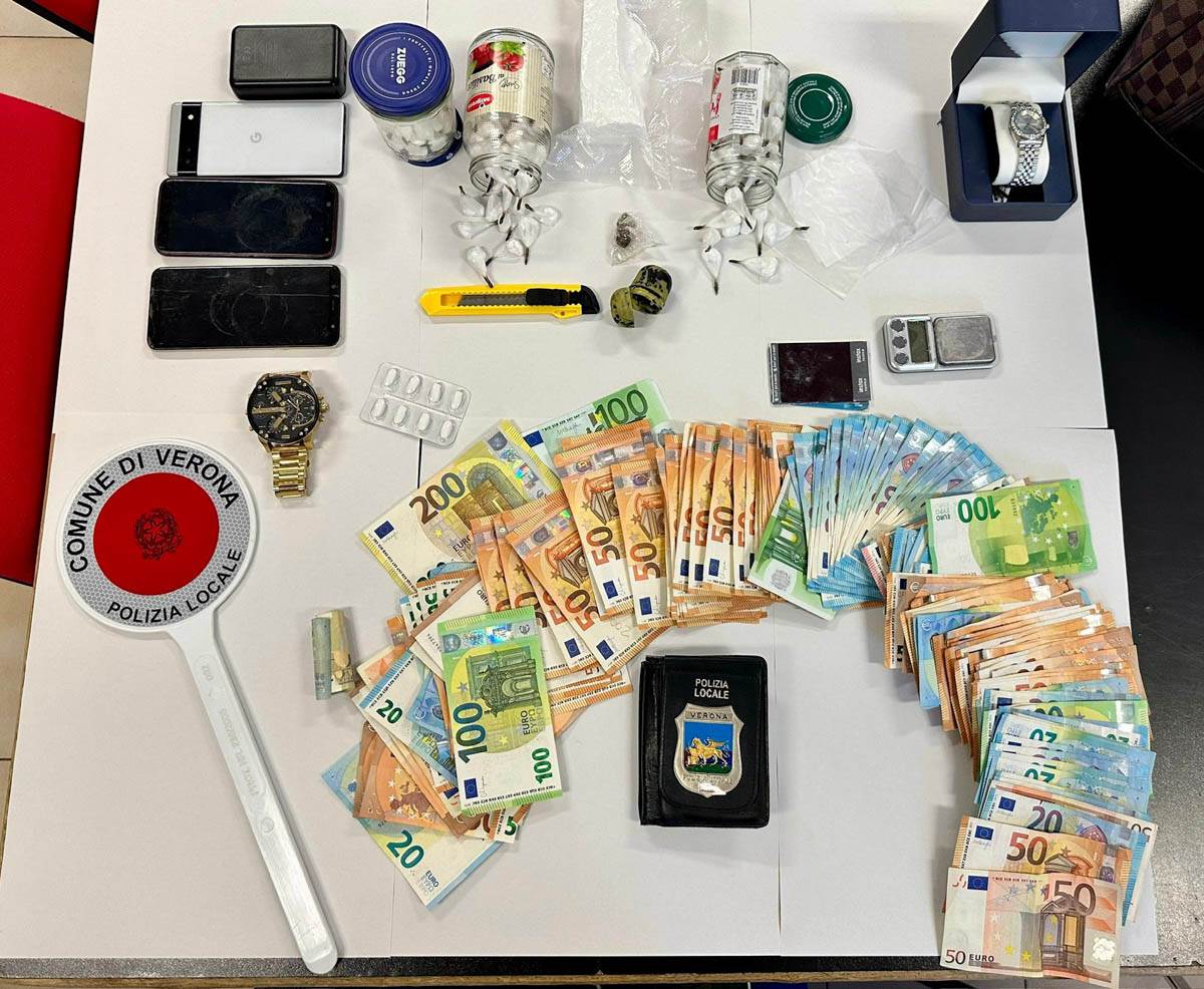 Polizia locale Verona - sequestro droga