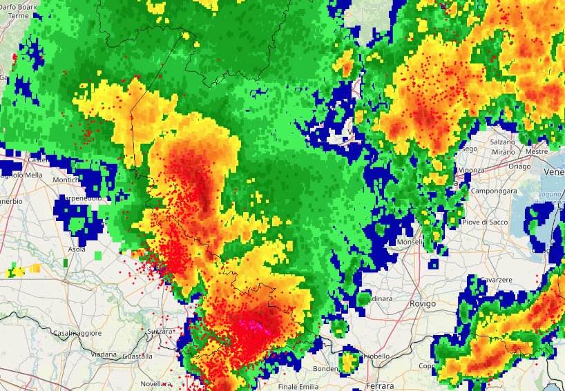 Temporale su verona provincia Veronese