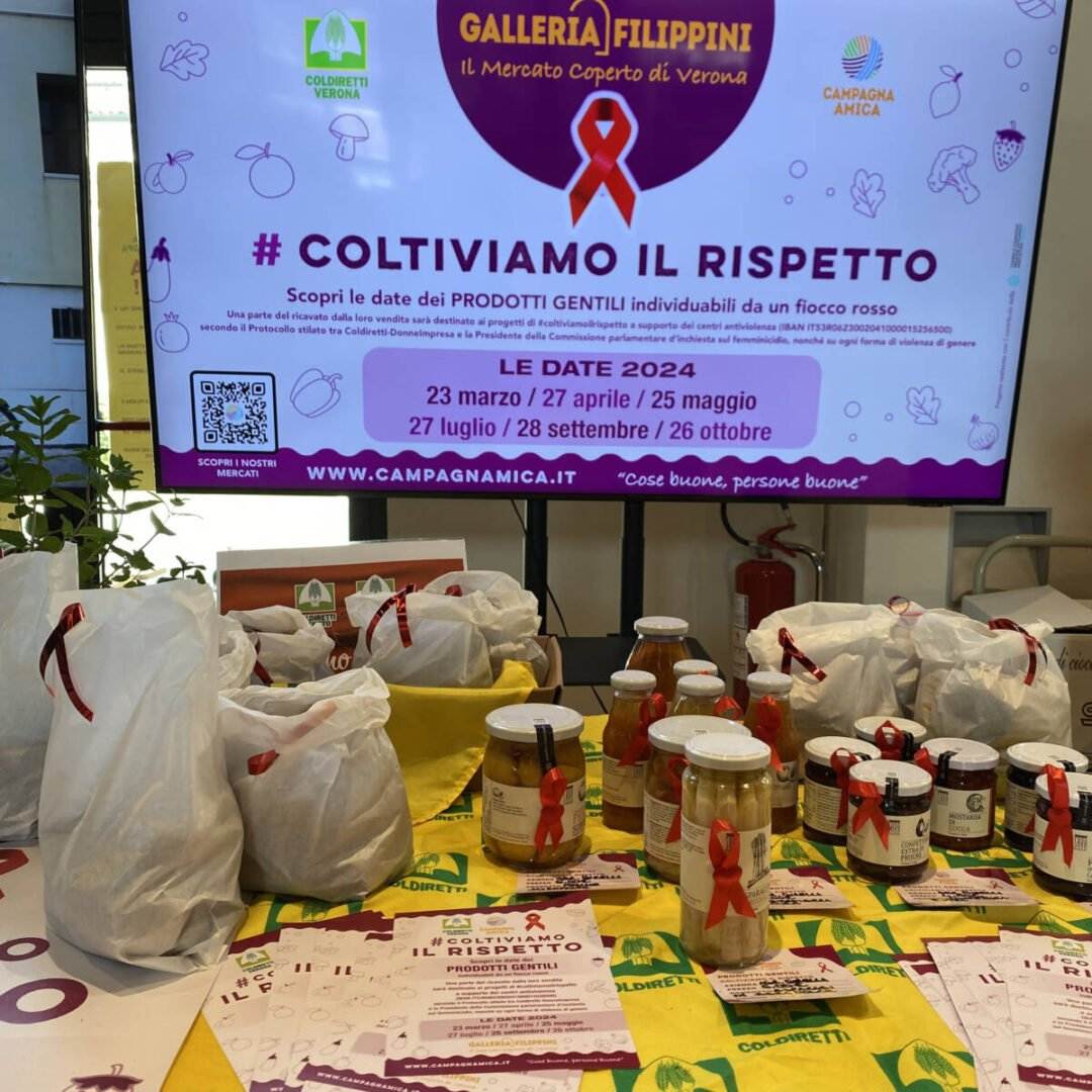 prodotti gentili violenza di genere mercato coperto coldiretti