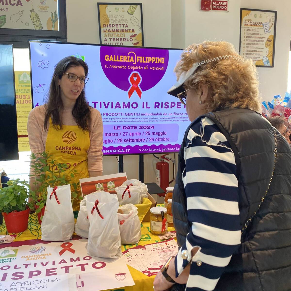 prodotti gentili violenza di genere mercato coperto coldiretti