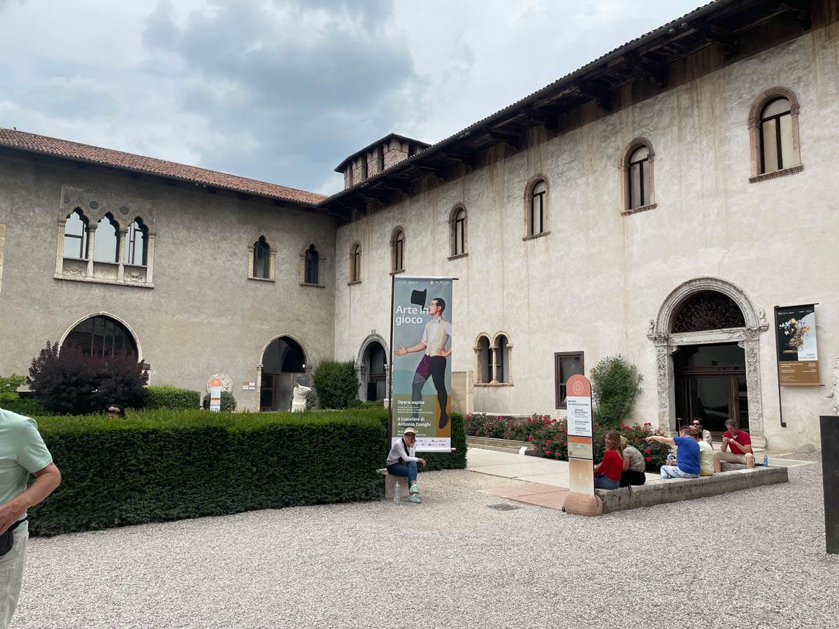Il cortile interno di Castelvecchio