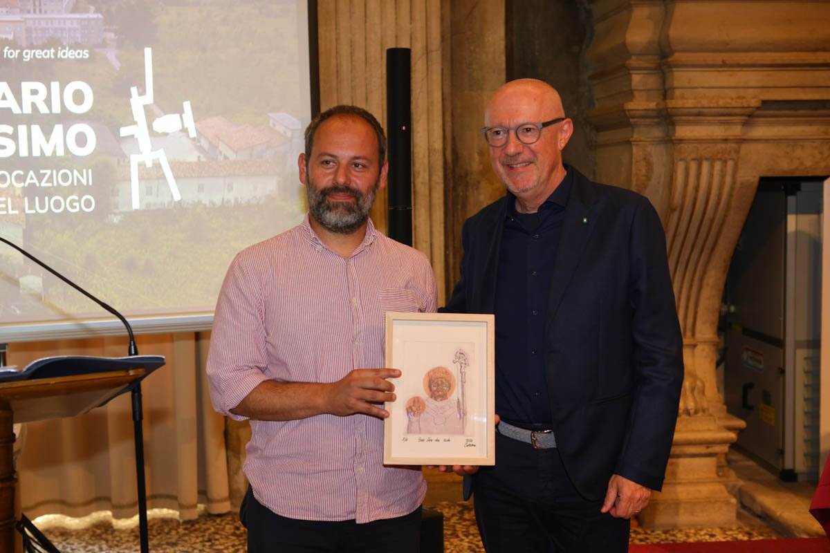 Secondo classificato con vescovo Pompili, Veronesi e Don Albertini